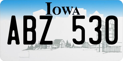 IA license plate ABZ530