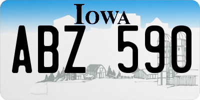 IA license plate ABZ590