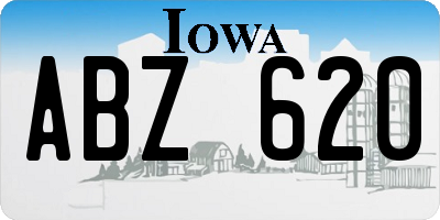 IA license plate ABZ620