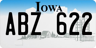 IA license plate ABZ622