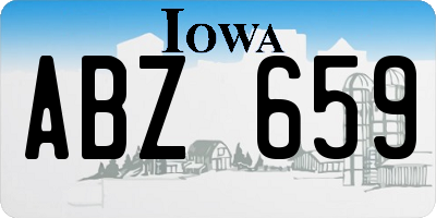 IA license plate ABZ659