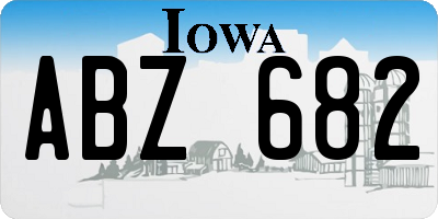 IA license plate ABZ682