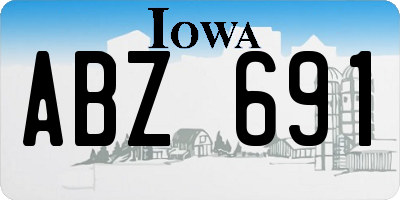 IA license plate ABZ691
