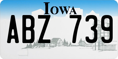 IA license plate ABZ739