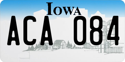 IA license plate ACA084