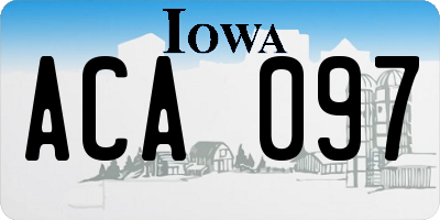 IA license plate ACA097