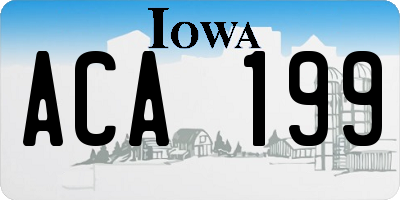 IA license plate ACA199