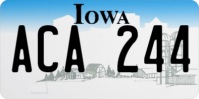 IA license plate ACA244