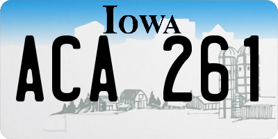 IA license plate ACA261