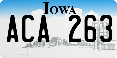 IA license plate ACA263