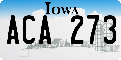 IA license plate ACA273