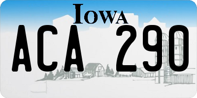 IA license plate ACA290