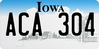 IA license plate ACA304