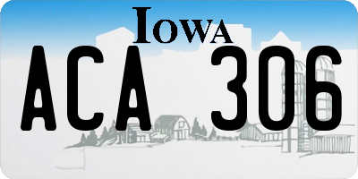 IA license plate ACA306