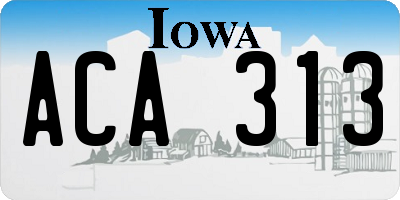 IA license plate ACA313
