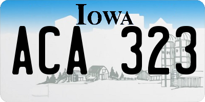 IA license plate ACA323