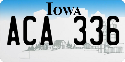 IA license plate ACA336