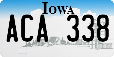 IA license plate ACA338