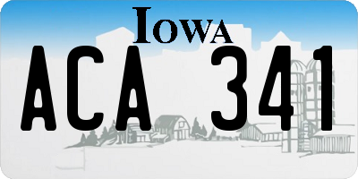 IA license plate ACA341