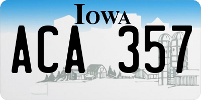 IA license plate ACA357