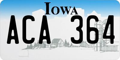 IA license plate ACA364