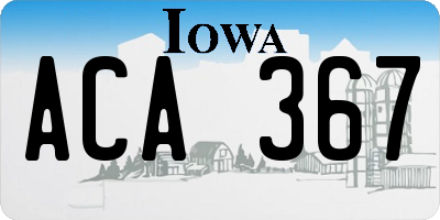 IA license plate ACA367