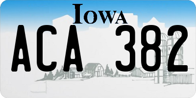 IA license plate ACA382