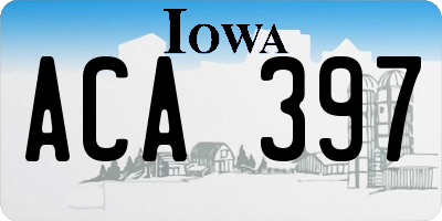 IA license plate ACA397