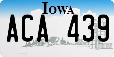 IA license plate ACA439