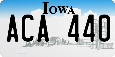 IA license plate ACA440