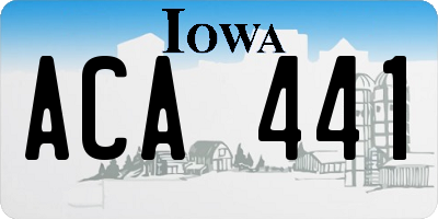 IA license plate ACA441