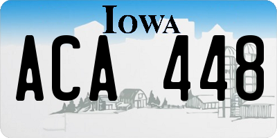 IA license plate ACA448