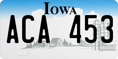 IA license plate ACA453