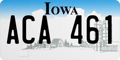 IA license plate ACA461