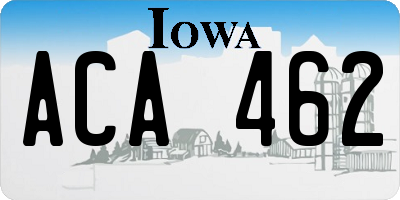 IA license plate ACA462