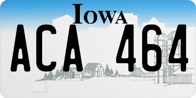 IA license plate ACA464
