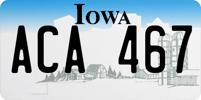IA license plate ACA467