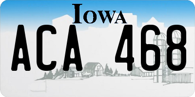 IA license plate ACA468