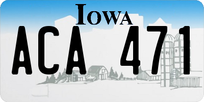 IA license plate ACA471