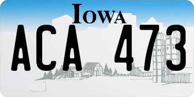 IA license plate ACA473