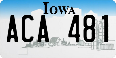 IA license plate ACA481