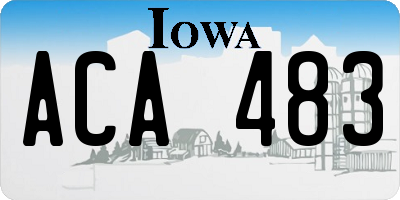 IA license plate ACA483