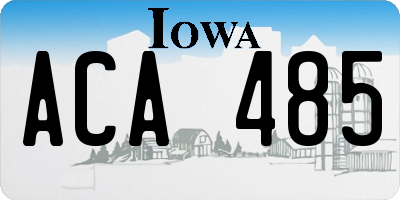 IA license plate ACA485