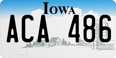 IA license plate ACA486