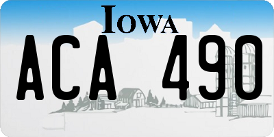 IA license plate ACA490