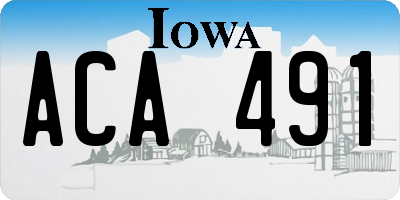 IA license plate ACA491