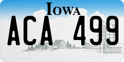 IA license plate ACA499