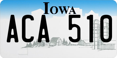 IA license plate ACA510
