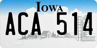 IA license plate ACA514