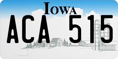 IA license plate ACA515